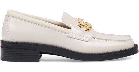 gucci paride leather loafer|Gucci white loafers women.